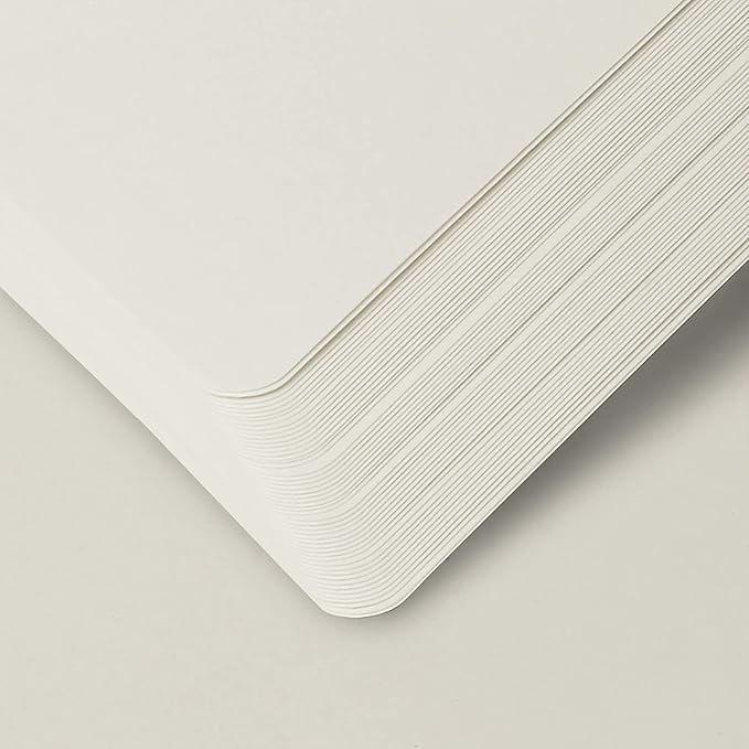 Hardcover Notebook Blank Journal Sketchbook for Drawing, Medium 5.5 by 8.4 Inch, 100 GSM Thick Paper (Green, Plain)