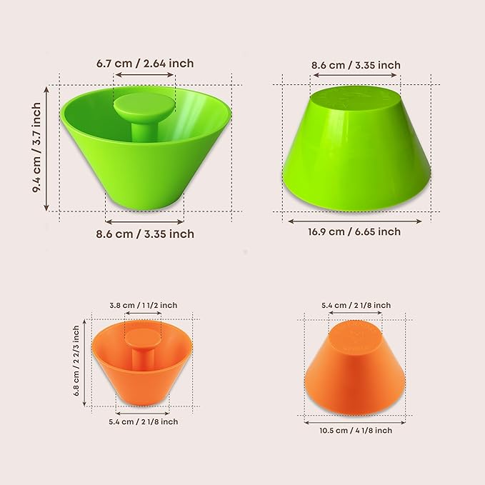 KYVERNOST Rim Cone Pottery Tool Set – Includes Small & Large Ceramic Rim Shapers for Fixing, Rounding, and Smoothing Pottery Edges – Pottery Rim Cone Tools for Artists and Hobbyists