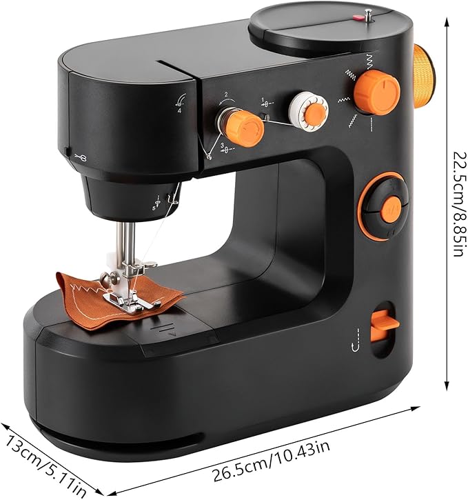 Sewing Machine, 2 Modes Hand Sewing Machines Portable & Compact Handheld Mini Sew Machine for Beginners Lightweight Sewing Supplies Strong Function Sewing Table for Clothing, DIY