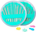 Hekisn 60-Pack Premium Hand Sewing Needles Set, 6 Sizes Embroidery Needles Kit with Threaders, Assorted Large Eye Sewing Needles for Repair, DIY, Art & Craft Projects(Green)