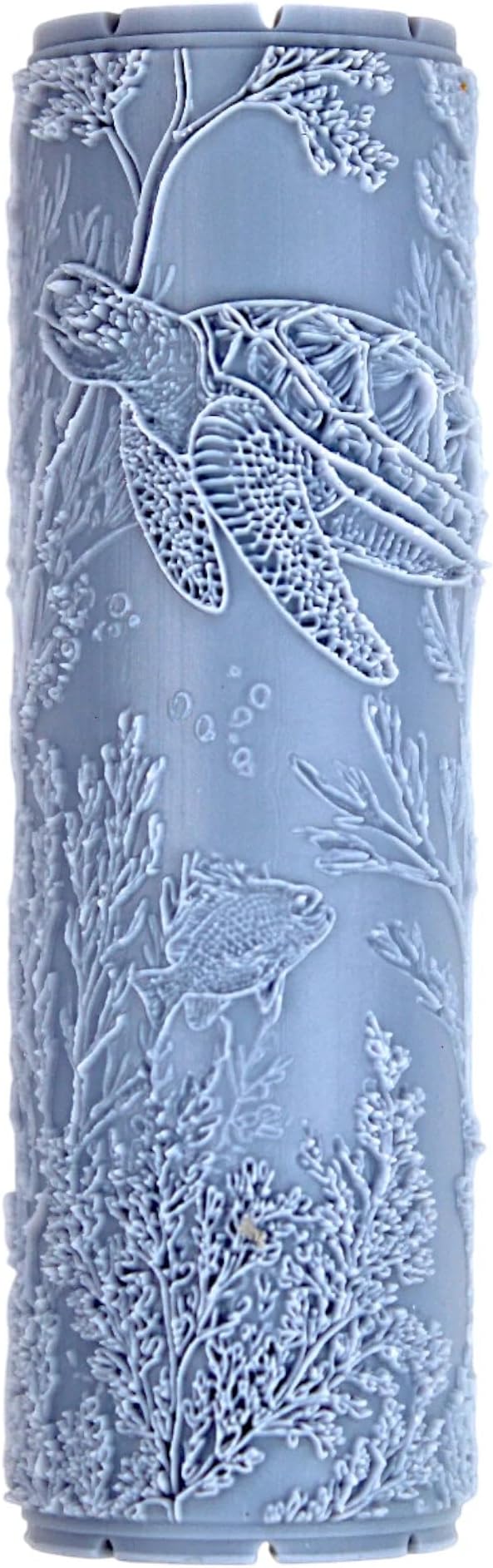 Coastal Turtle Garden Clay Texture Roller (4") - Seamless Ocean Set #01 - Embossing Pattern Roller for Polymer & Ceramic Clay, Pottery & Crafts