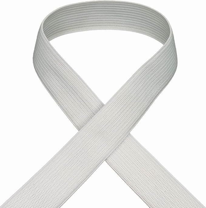 Knit Elastic 3/4 Inch Wide White Heavy Stretch High Elasticity Knit Elastic Band 10 Yards