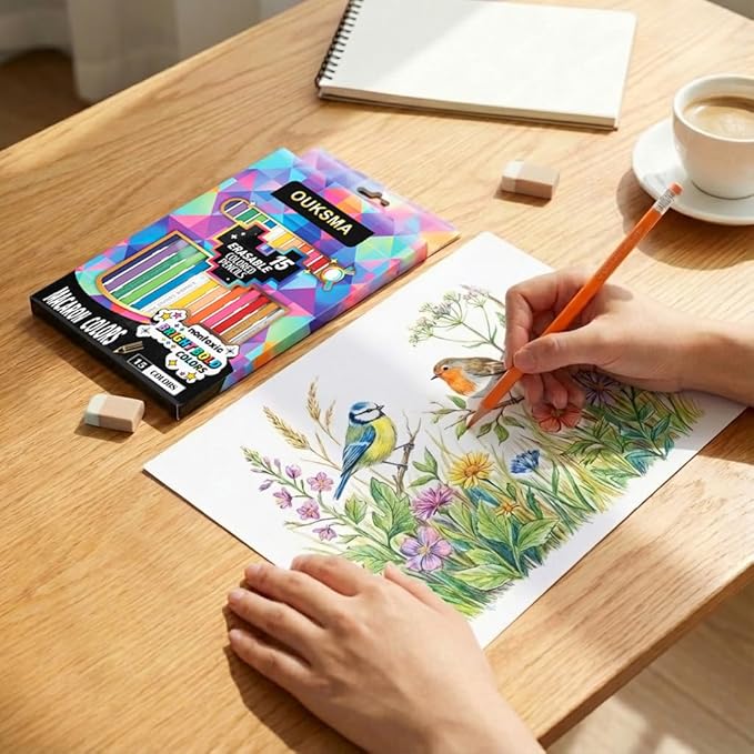 Pre-sharpened Colored Pencils with Erasers, Erasable Color Pencils, Drawing Pencil, Art Pencil for School Supplies, Drawing Supplies (15 Colors)