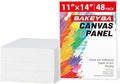 Canvas Boards for Painting 48 Pack 11x14 Inch Blank Canvas Panels, 100% Cotton Art Supplies for Acrylics Oil Watercolor Tempera Paints