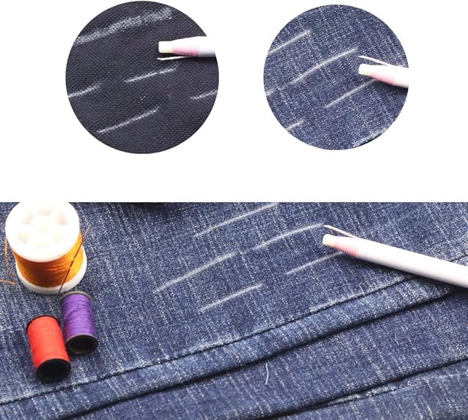 12 Pieces Sewing Mark Pencil Tailor's Marking and Tracing Tools Free Cutting Crayons Sewing Fabric Pencil(Red)