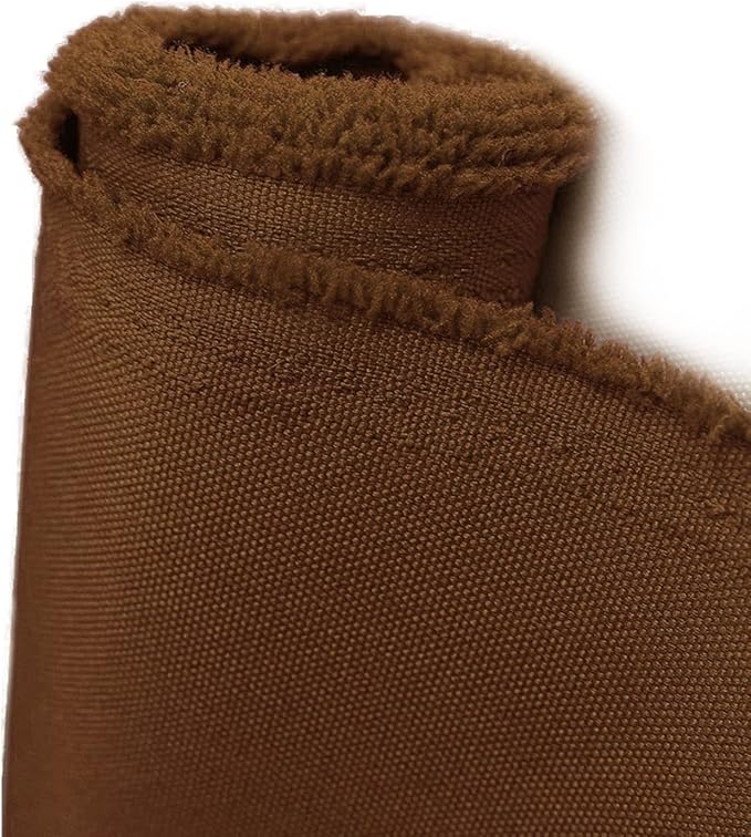 Waterproof Canvas Fabric by The Yard 600D Upholstery Cordura Fabric 58" Wide for Chairs Indoor Outdoor Water Resistant Canvas Polyester Material Sewing DIY Cloth, 3 Yards Brown