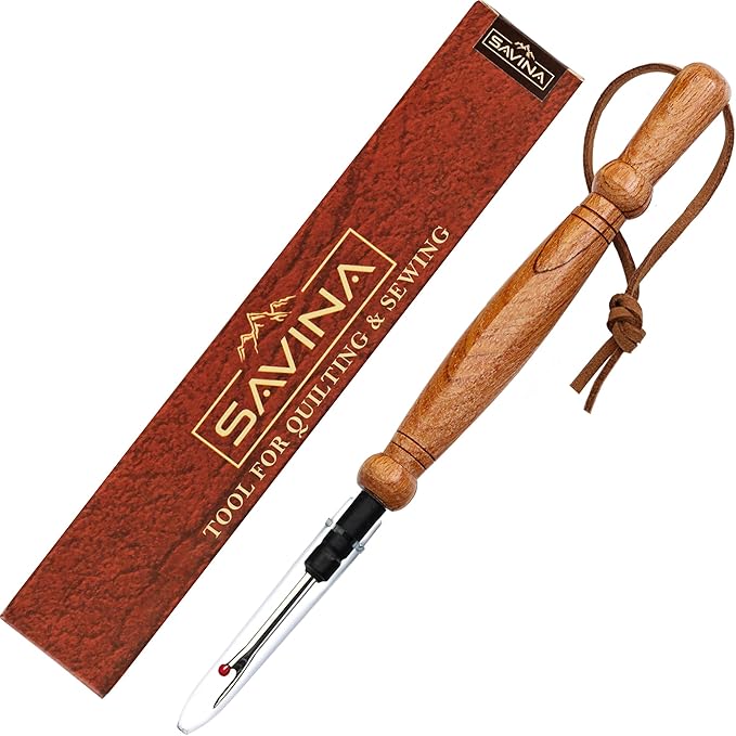 Savina Seam Rippers for Sewing, Remove Stitches and Seams with Precision, Thread Ripping Tool, Hard Wood Professional Multipurpose Durable for Sewing/Quilting (1Pcs)