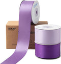 Purple Double Face Satin Ribbon 1-1/2 Inch x 45 Yards Lavender Fabric Ribbon for Gift Wrapping, Flower Bouquets, Hair Bows Making, Wedding Decoration, Invitation Cards, Christmas (3 Rolls *15Yd)