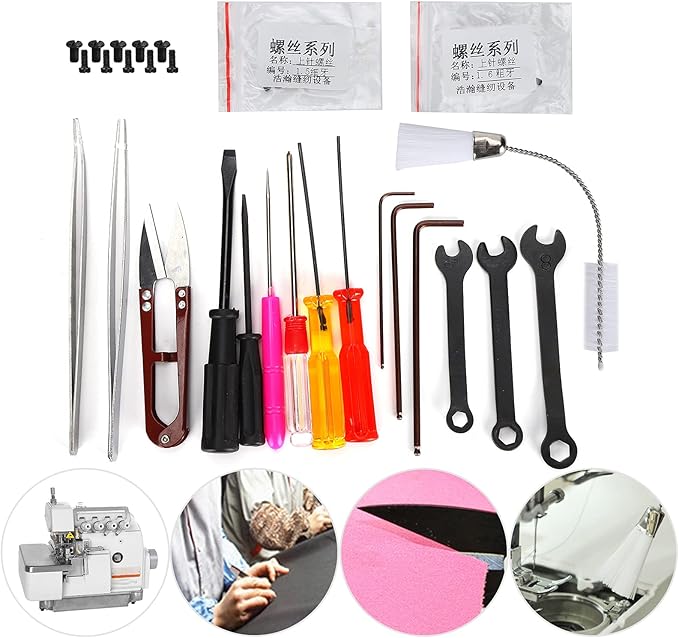 Fayelume Sewing Machine Cleaning Kit, Sewing Machine Accessories, Sewings Repair Kit with Box, Sewings Tools for Overlock Sewing Machine