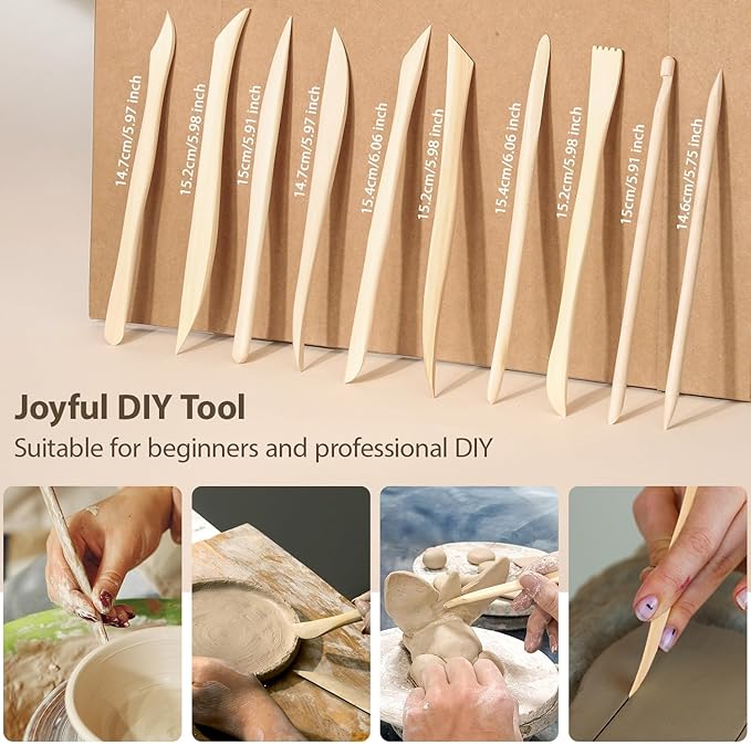 Tovotum 57PCS Pottery Sculpting Tools Ceramic Clay Carving Tools Set for Beginners Expert Art Crafts Pottery Clay Tool