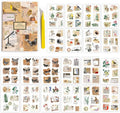 Alideco Scrapbook Stickers Sets Vintage Transparent Animals Floral Aesthetic Adults Scrapbooking Supplies Stickers for journaling tweezer 20Sheets/200Pcs