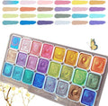 Color Shifting Watercolor Paint, Metallic Watercolor Paints Shifting Watercolor Painting Set, Shimmer Watercolor Paints Pearlescent Watercolor Paint Set (D_Small 24 Colors)