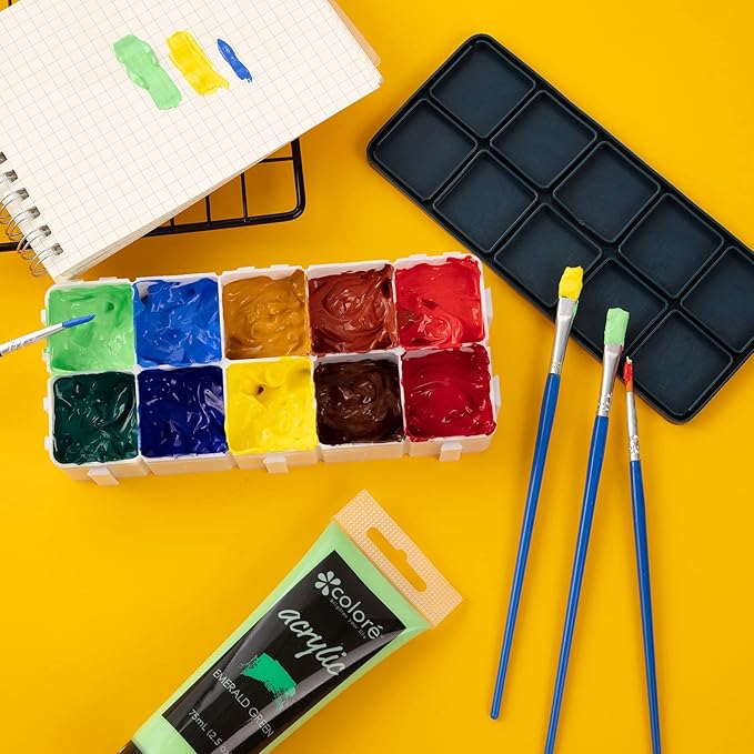 30 Compartments Plastic Paint Palette with Lid, Airtight Leakproof Watercolor Palette for Gouache, Acrylic and Oil