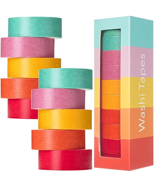 Mr. Pen Washi Tape Set, 10 Rolls, Summer Design, Decorative Tape, Washi Tapes, Scrapbook Tape, Craft Tape