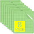 Gwybkq Cutting Mat, Compatible With Cricut Explore One/Air/Air 2/Maker 8 Pack 12x12 Inch Standard Green Grip Adhesive Sticky Non-Slip Durable Mat Cut Mats Replacement Accessories