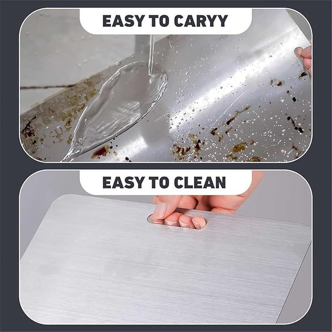 Titanium Cutting Board,100% Pure Titanium Cutting Boards for Kitchen, 2025 New Double Sided Food-Grade Chopping Board for Cutting Meat Vegetable Fruit (12"L x 9"W)