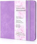 tumuarta Square Watercolor Sketchbook, 6x6 in,140 LB, 300GSM, 100% Cotton, Cold Press, Acid Free, 24 Sheets,48 Pages, Watercolor Journal for Use As Travel Notebook and Mixed Media Pad On The Go