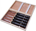 5 Pcs Wood Carving Chisel Set, Chromium Vanadium Steel Woodworking Hand Tools, Ergonomic Wooden Handle Engraving Knives, Pre-Sharpened Professional Sculpting Kit with Storage Box