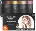 Shuttle Art 36 Skin Tone Colored Pencils, Colored Pencils for Adult Coloring, Soft Core Color Pencil for Adults Kids Artists Beginners Drawing Coloring Sketching