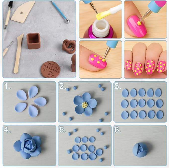 Pottery Tools, 52 PCS Polymer Clay Tools for Carving, Modeling, Trimming, Smoothing, Sculpting, Double-Sided Ceramic Clay Carving Tool Set with Carrying Case