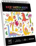 Soucolor 9" x 12" Sketch Book, 100 Sheets Spiral Bound Art Sketchbook, Acid Free Artist Drawing Book Paper, Art Supplies for Adults, Craft Activities, Sketch Paper for Drawing Coloring Sketching
