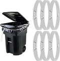 Gallon Trash Can Rubber Bands (Set of 6), Elastic Garbage Bin Straps, Secure Liners for Kitchen, Bathroom, Outdoor & Multi-Purpose Use – Durable (Gray-Extra Large (40-96Gallon))