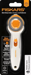 Fiskars Easy Change Stick Rotary Cutter (45 mm) White
