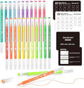 Shuttle Art Colored Pens, 22 Highlight Tone Colors Cute Journal Pens 0.6mm Fine Point Colored Gel Pens for Black Paper Adult Coloring Writing Drawing Journaling Note Taking School Office Home