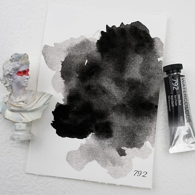 PHOENIX Professional Watercolor Paint Single Tube - 0.47 Fl Oz / 14ml - Ivory Black