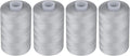 Simthread All Purpose Polyester Thread, 4 Spools 1000 Yards Each for Sewing Machine, Hand Stitching, Quilting, Serger - Beginner Supplies (Gray)