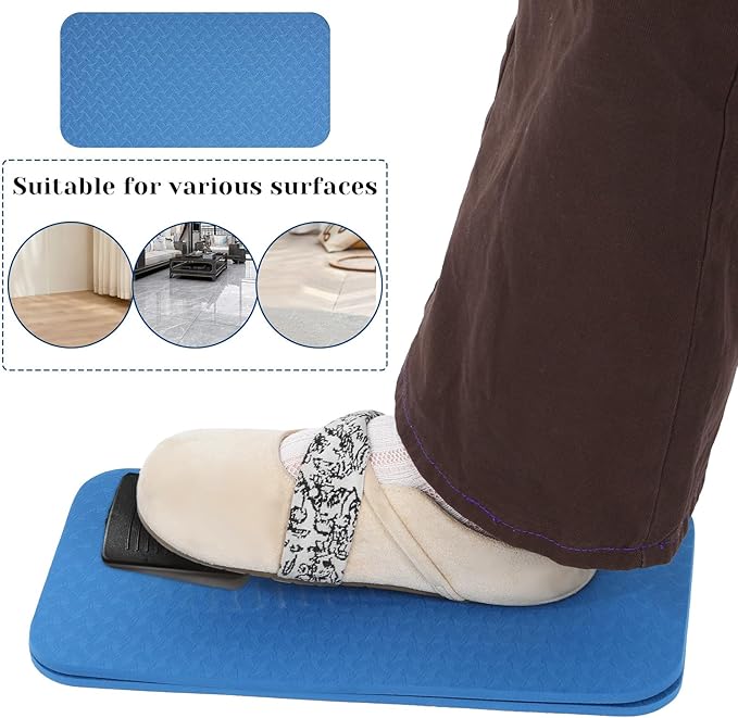 2 PCS Sewing Machine Foot Pedal Mat, No Slip Muffling Sewing Machine Foot Mat, Quilting Supplies Accessories Waterproof Easy to Clean, Blue