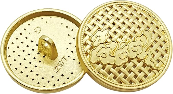 14 Pieces Gold Metal Blazer Button Set 18mm 23mm for Blazers, Suits, Sport Coats, Sewing, Uniform, Jackets (MBM42)
