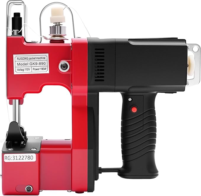 Bag Sewing Machine, Hand Held Sewing Machine for Adults Electric High Speed Industrial Sewing Machine for Seal Sacks Woven Bags Cloth Bags Paper Bags and Leather Products