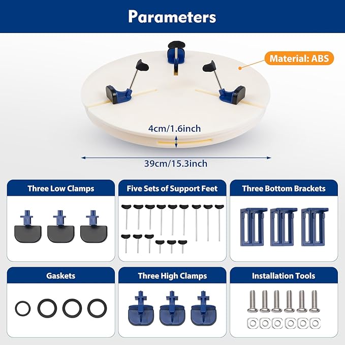 DYRABREST Portable Pottery Machine Turntable Clamp Pottery, Ceramic Pottery Trimming Turntable Tools Sculpting Clamp Repair Tools for Ceramic Beginners Professionals (White)