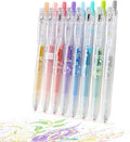 Glitter Gel Pens 8 Color Retractable Glitter Gel Pen Set 0.7mm Colored Pens for Journaling Coloring Drawing Office School Art Supplies(8A)…