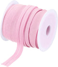 MECCANIXITY 1/2 Inch Single Fold Bias Tape Polyester Continuous Bulk Bias Tape for Sewing, Seaming Quilting Hemming Binding Crafts (Pink 25 Yards)