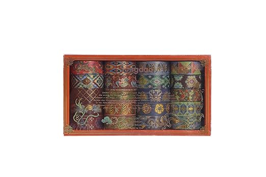 20 Rolls Chinese Style Washi Tape Set, Ancient Palace Pattern Decorative Masking Tapes with Gold Foil, Oriental for Craft, Scrapbook, DIY, Gift Wrapping (11-Crimson Palace Elegance)