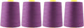 Mandala Crafts 4 Pack of Serger Threads Cones Spools - 20S/2 24000 Yards Polyester Mulberry Threads for Sergers Machine and Overlock Quilting Sewing Machine