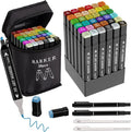 Alcohol Markers, 36 Colors Dual Tip Art Marker, Alcohol Based Markers for Kids Sketching Adult Coloring, Permanent Drawing Marker with Case and Holders