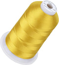 Simthread 5500Yds Embroidery Thread, 5000M High-Yardage 40WT 100% Polyester Thread – 170+ Vivid Colors, High-Speed Rated – Compatible with Brother, Singer, Janome & More - Pea Soup S031