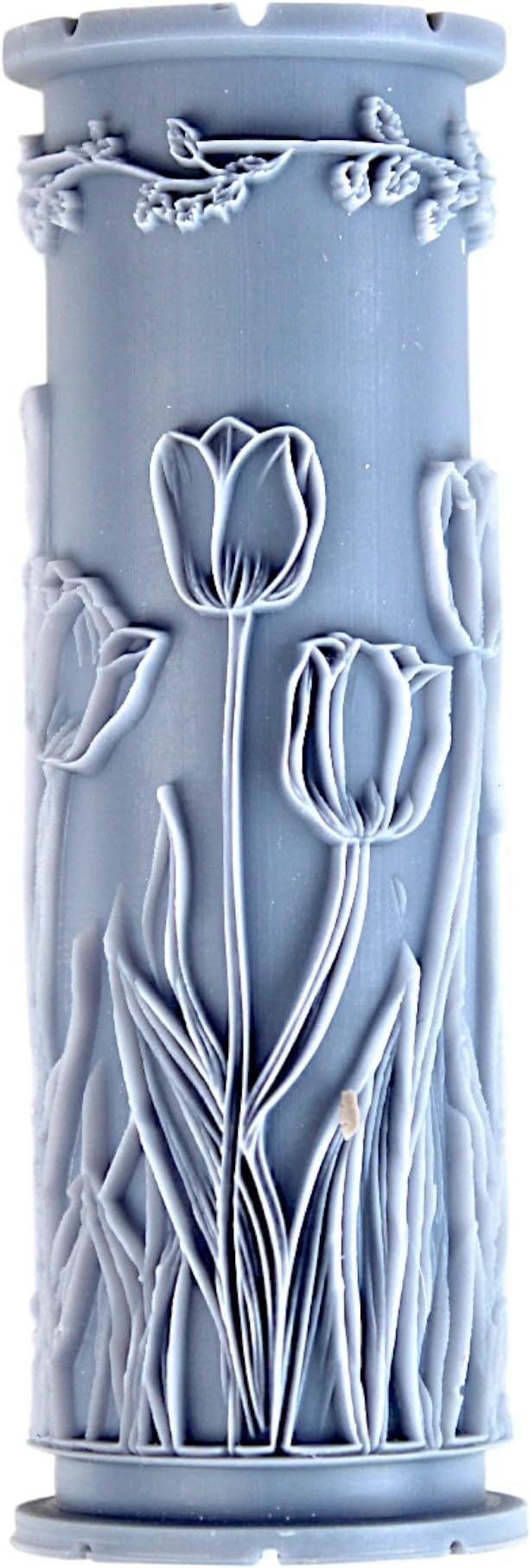 Tulip Clay Texture Roller (4") - Flower Set #01 - Embossing Pattern Roller for Polymer & Ceramic Clay, Pottery & Crafts