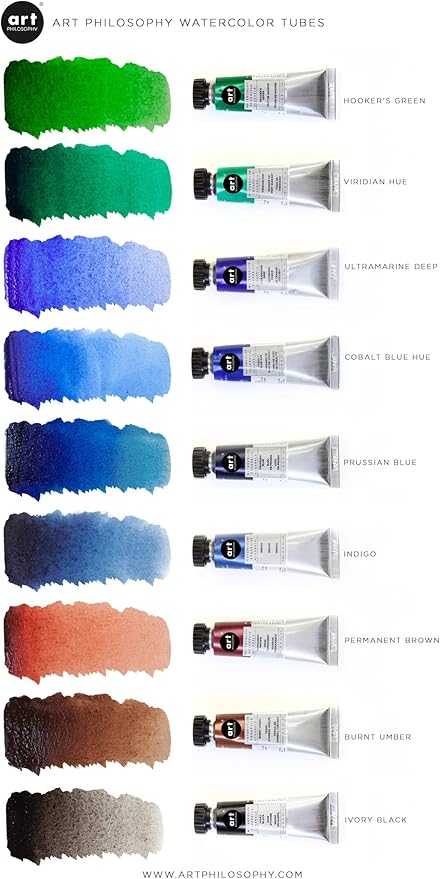 Art Philosophy® Artist Grade Watercolor Tubes Indigo