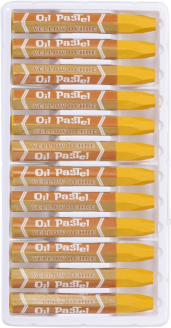 PATIKIL Ochre Oil Pastels, 48Pcs Soft Oil Crayons Pastels Stick Vibrant and Creamy Art Supplies Bulk for Artists Beginners Art Painting Drawing Blending Graffiti Gallery