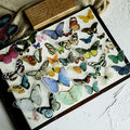 80PCS Vintage Butterfly Scrapbook Stickers, Doraking DIY Decoration Sulfuric Paper Butterfly Stickers for Scrapbook