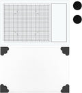 2PcsMagnetic Glass Craft Mat and Non-Stick Craft Mat Set Heat Resistant Glass Media Cutting Mat W/Magnets Gridlines and Measurements; for Stamping, Ink Blending, Stenciling Scrapbooking Craft Project