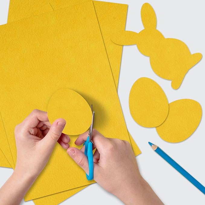 40 Pcs Yellow Soft Felt Fabric Sheet 8" x 12" Assorted Color Felt Fabric Sheets for Crafts DIY Handcraft Sewing Squares Patchwork Nonwoven