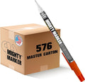 PM-92 Extra Fine Paint Markers, 1.0mm Tip, Xylene Based, Valve Action, Weather Resistant, For Welding Fabrication Electrical, Manufactured in USA, 576PCS/ Master Case (Orange)