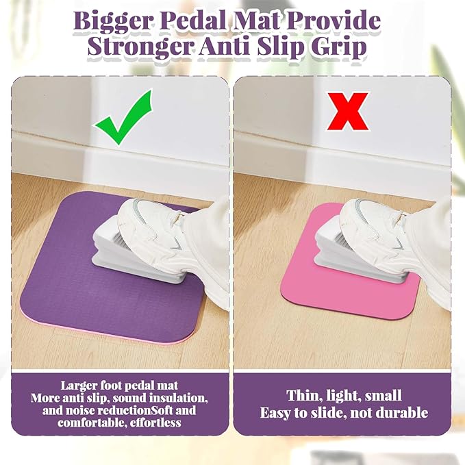 3 Pcs Sewing Machine Muffling Mat Pedal Mat Sewing Machine Pad No Slip Rubber Stay in Place Mats for Calms Vibration(Pink Purple,15 x 20 Inch,14 x 9 Inch,14 x 11 Inch)