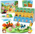 BEIREG Air Dry Clay for Kids - 15Pcs Farm Animals & Vegetables with Tutorial Scence Card, Ultra Soft, Safe Non-Toxic, DIY Modeling Magic Clay, School Projects Party Favors for Boys Girls Ages 3-12