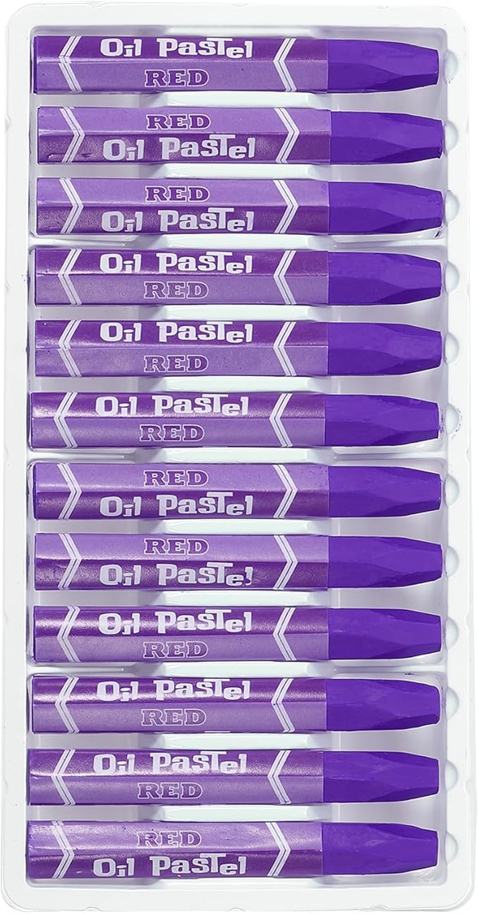 PATIKIL Purple Oil Pastels, 12Pcs Soft Oil Crayons Vibrant and Creamy Pastels Stick Art Supplies for Art Painting Drawing Blending Graffiti for Artists Beginners